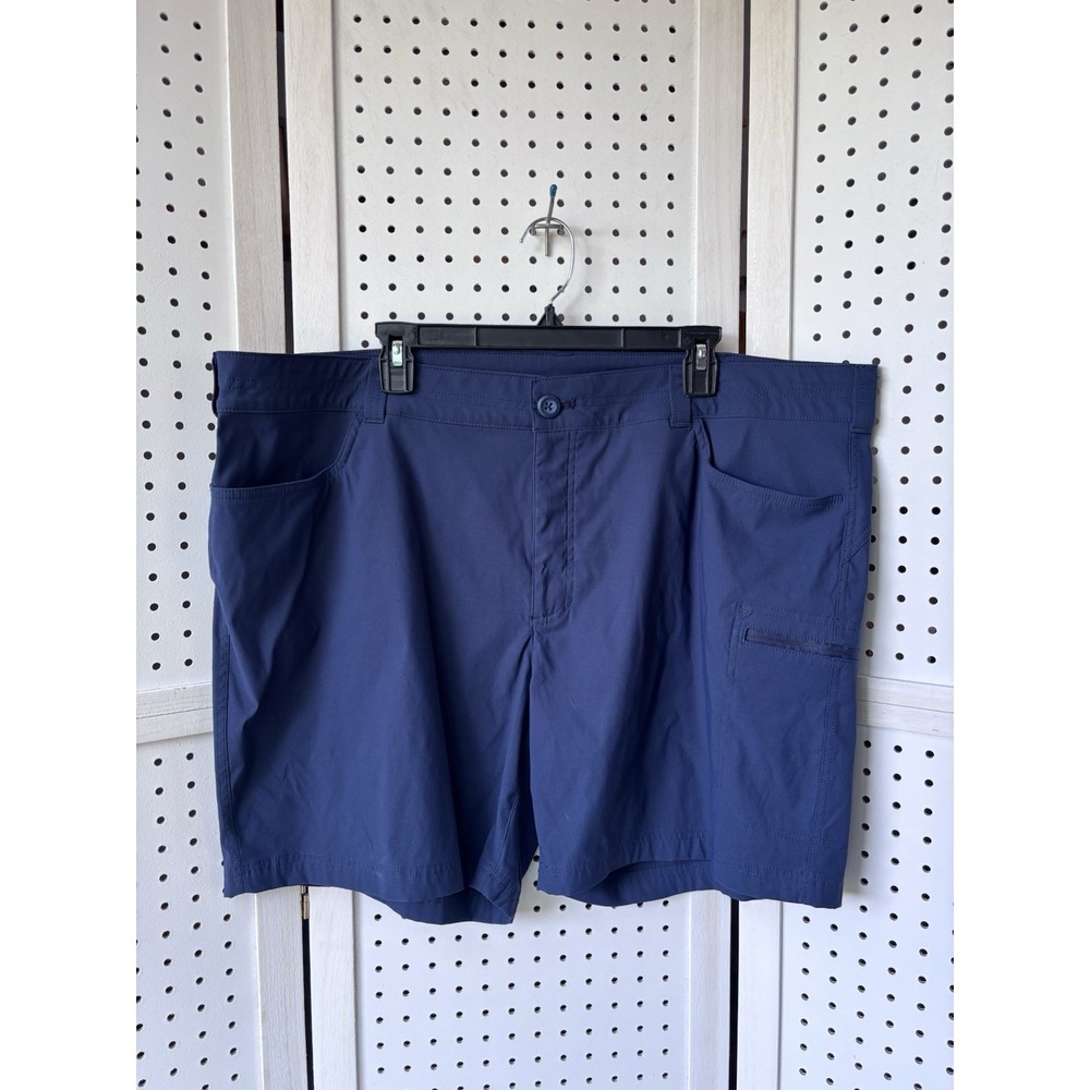 Eddie Bauer Nylon Spandex Cargo Shorts Navy Blue Women's 24W Hiking Outdoor